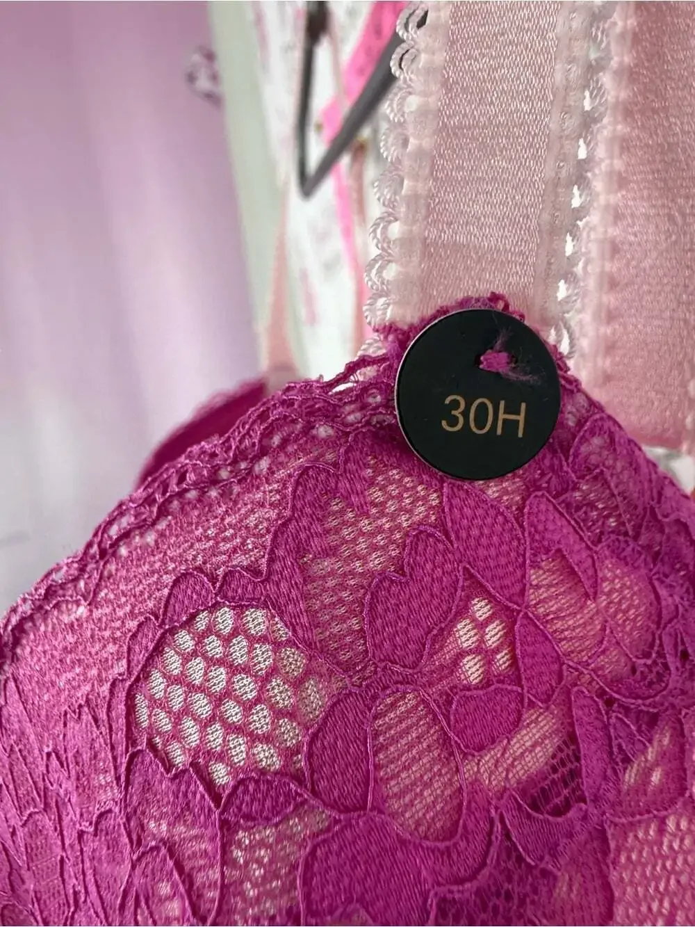 Ann summers bra 30H rare jewel Lace Underwire Bra in Berry Pink - Babydoll Bling
